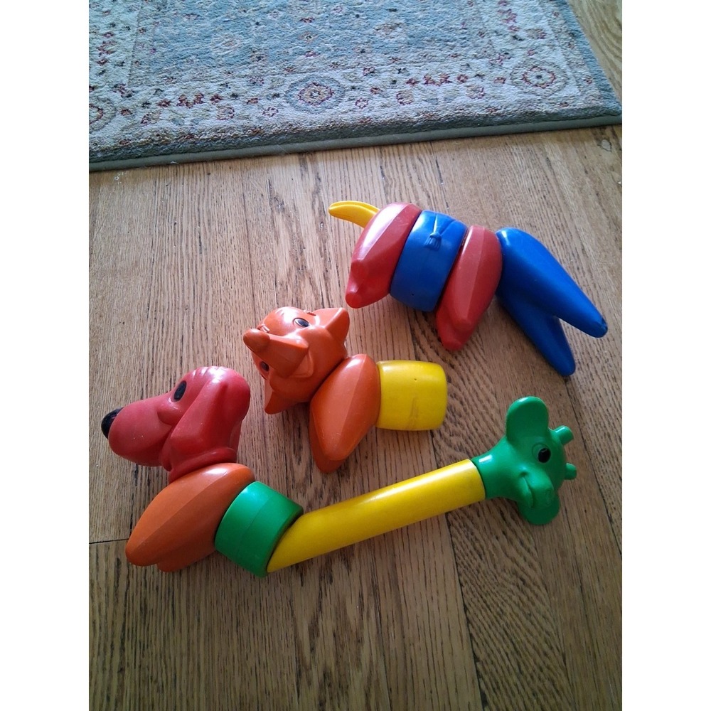 Vintage 60s/70s Tupperware Tupper Toys ZOO-IT-YOURSELF Animal Set 11 Pieces